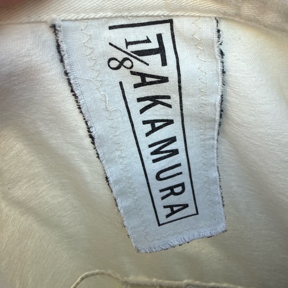 1/8 TAKAMURA White Button-Up Shirt – Minimalist Japanese Design (Size Small) - Picture 4 of 4